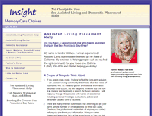 Tablet Screenshot of insightmemorycarechoices.com